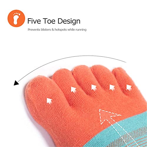 Aonijie 3 Pair Sports Socks Multicolor Athletic Five Toe Socks For Men Women Running Hiking Basketball (Medium) #TOP5