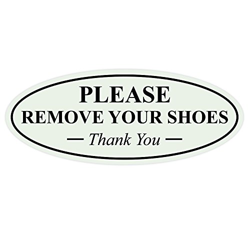 Plaquette Veuillez Retirer Vos Chaussures Finition Plastique Gris Clair