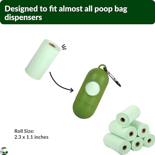 Image of 100% Compostable & Biodegradable Dog Poop Bags Leak-Proof and Extra Thick Light Green Dog Bags Pet Waste Bags for Big and Small Dogs - Unscented - Planet4Life (Pack of 60)