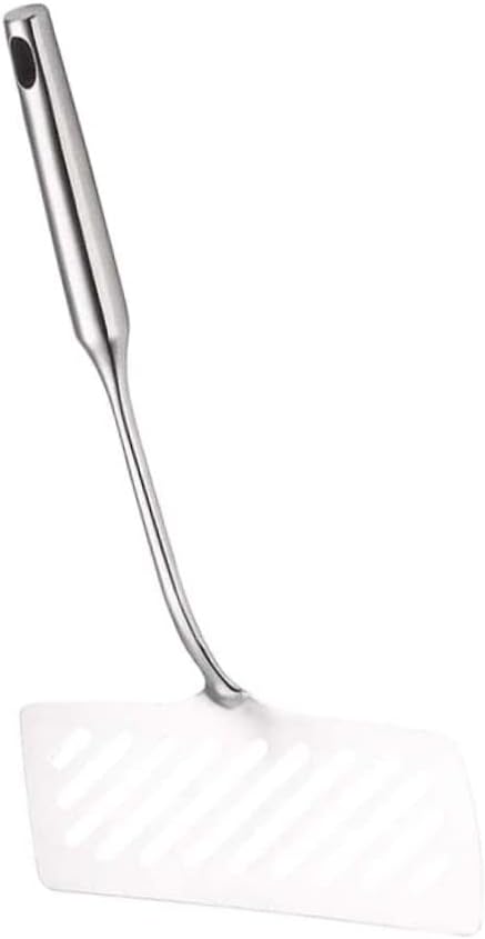 Cabilock 1pc Stainless Steel Oil Leakage Shovel Long Handle Thicken Design for Easy Drainage for Home Restaurant and Hotel Use for Cooking and Frying