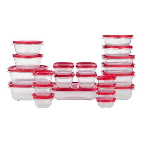 Rubbermaid EasyStore Containers, 44-Piece Set, Food Storage Containers with Lids