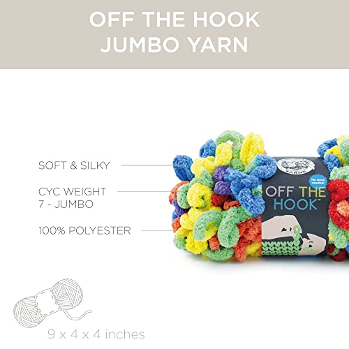 Image of Lion Brand Yarn Off the Hook Yarn, Bulky No-Needle Craft Yarn for Crocheting, Hand-Knitting Yarn, 2-Pack, Cosmic Dust