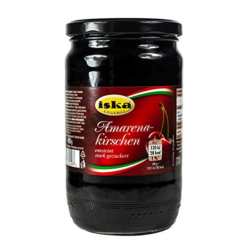 Food-United Amarena-Kirschen in Sirup 1 Glas 890g Spezialität aus Italien ausgezeichnete Qualität Amarena Sauerkirschen entsteint kandiert einzigartiges Aroma vielfältig einsetzbar Cover