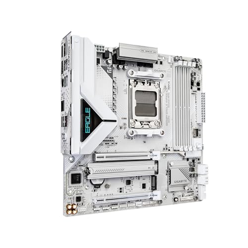 GIGABYTE B850 Eagle WIFI7 ICE AMD AM5 LGA 1718 Scheda madre, ATX, DDR5, 3X M.2, PCIe 5.0, USB-C, WIFI7, 2.5GbE LAN, EZ-Latch - Scheda madre - Immagine 2