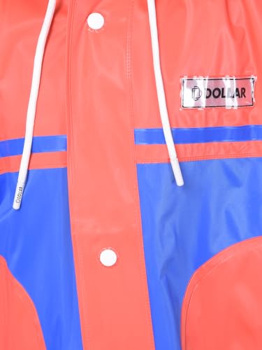 Image of Dollar Rainguard Kids' Full Sleeve Solid Long Raincoat With Adjustable Hood and Pocket