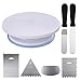 Plato de Pastel Giratorio Redondo Antideslizante 28cm Torta Giratoria DIY Decoración de Pasteles con 2 Espátula de Glaseado 4 Paletas para Alisar para Decorar Tartas Horneadas