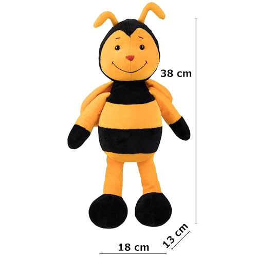 Plüsch Biene „Bine“ – Schaffer 4353 - Kuscheltier Biene - weich & flauschig - Stofftier für Babys & Kinder ab 0 Jahren – Waschbar - Größe L - 38 cm - gelb-schwarz