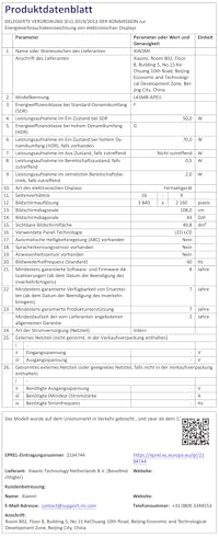 frontale Ansicht mit minimalistischem Rahmen und Standfuß. - Detailansicht von Xiaomi A Pro 43" 4K QLED TV Test – Dealf...