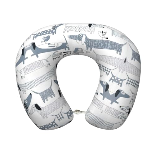 Almohada de poliéster negra ajustable para viaje miniatura 1