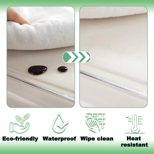 Nappe en vinyle transparent résistante aux rayures et imperméable