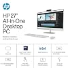 HP 27 Touchscreen All-in-One Desktop, Adjustable Angle, Intel-Core Ultra 7 155U, 64GB RAM, 1TB SSD, 27 FHD Anti-Glare Three-Sided Micro-Edge Display, Win 11 Pro, External DVD Drive, Wired KB & Mouse
