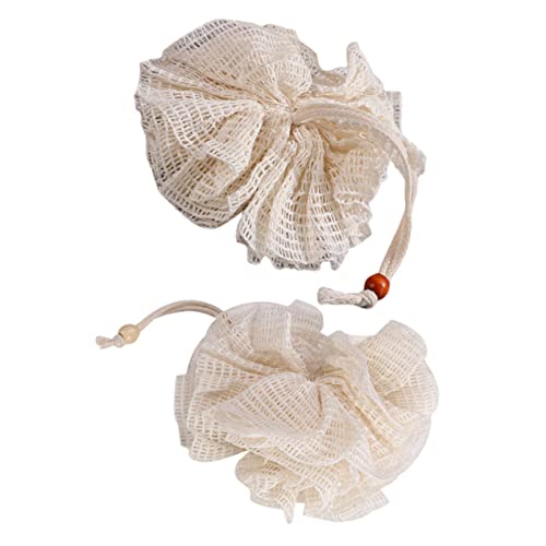 FOMIYES 2 Pcs Foaming Net Loofah Mens Body Wash Bath Sponge Shower Scrubber Mesh Bath Shower Sponge Puff Shower Body Scrubber Bath Shower Puff Sponge Sponges Puff Massage Ramie