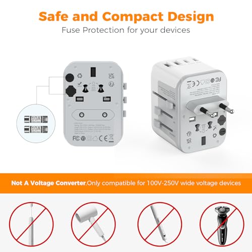 image for TESSAN Universal Travel Adapter, International Plug Adaptor with 2 USB