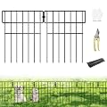 25 Pack No Dig Animal Barrier Fence, 17" H x 27 Ft L Rustproof Metal Garden Fence Border, Outdoor Dog & Rabbit Fencing to Stop Digging, Small Pet Barrier for Yard, Lawn & Flower Beds