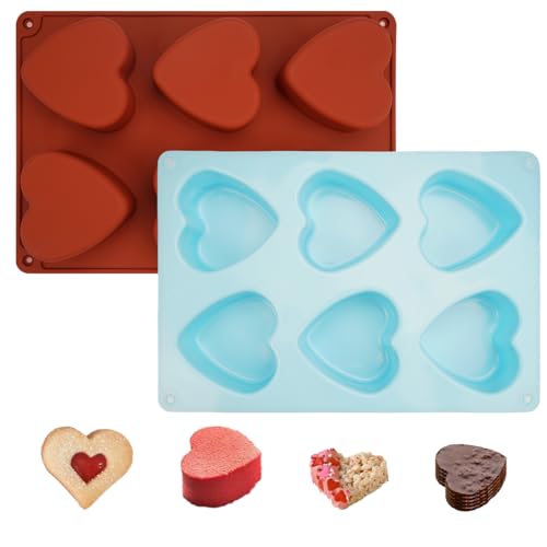 【Facile da rilasciare】Stampi in silicone a forma di cuore ha una buona elasticità, è facile rilasciare la torta dopo che è finita, basta premere delicatamente sul fondo per estrarre il prodotto finito, la forma è intatta e non facile da deformare. Non si attacca allo stampo in silicone forma di cuore o danneggia il suo stampo per garantire la bellezza della torta.