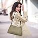 Kattee Leather Purses and Handbags for Women, Soft Genuine Leather Shoulder Hobo Bags with Top Magnetic Snap Closure (Light Green)