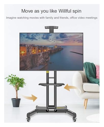 Soporte móvil para TV con ruedas y bandeja miniatura 6