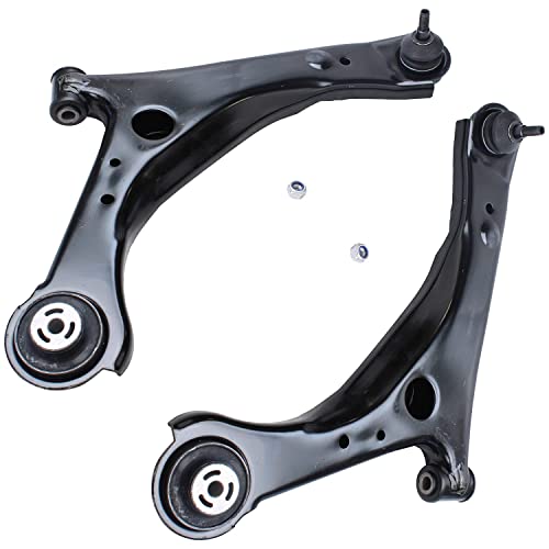 Image of Detroit Axle - 4pc Front End Suspension Kit for Chrysler Town & Country Dodge Grand Caravan Ram C /V Volkswagen Routan, 2 Lower Control Arms 2 Outer Tie Rod Ends Replacement