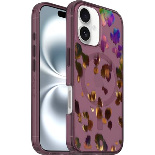 Image of OtterBox iPhone 16 Symmetry Series Clear Case - Leopard Shift Pink - Ultra-Thin, Sleek iPhone Case, Colorful Animal Print iPhone Case