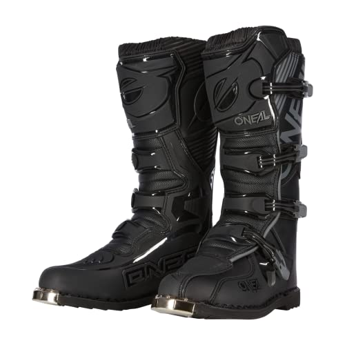 O'NEAL | Buty motocrossowe | MX Enduro | Metalowa ochrona podeszwy, łatwo regulowane klamry | TRIBUTE Boot | Dorośli | Czarny | Rozmiar 44/10.5