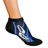 Sand Socks Vincere low cut Sprites beach volleyball soccer running men's women's (Blue Lightning, large)