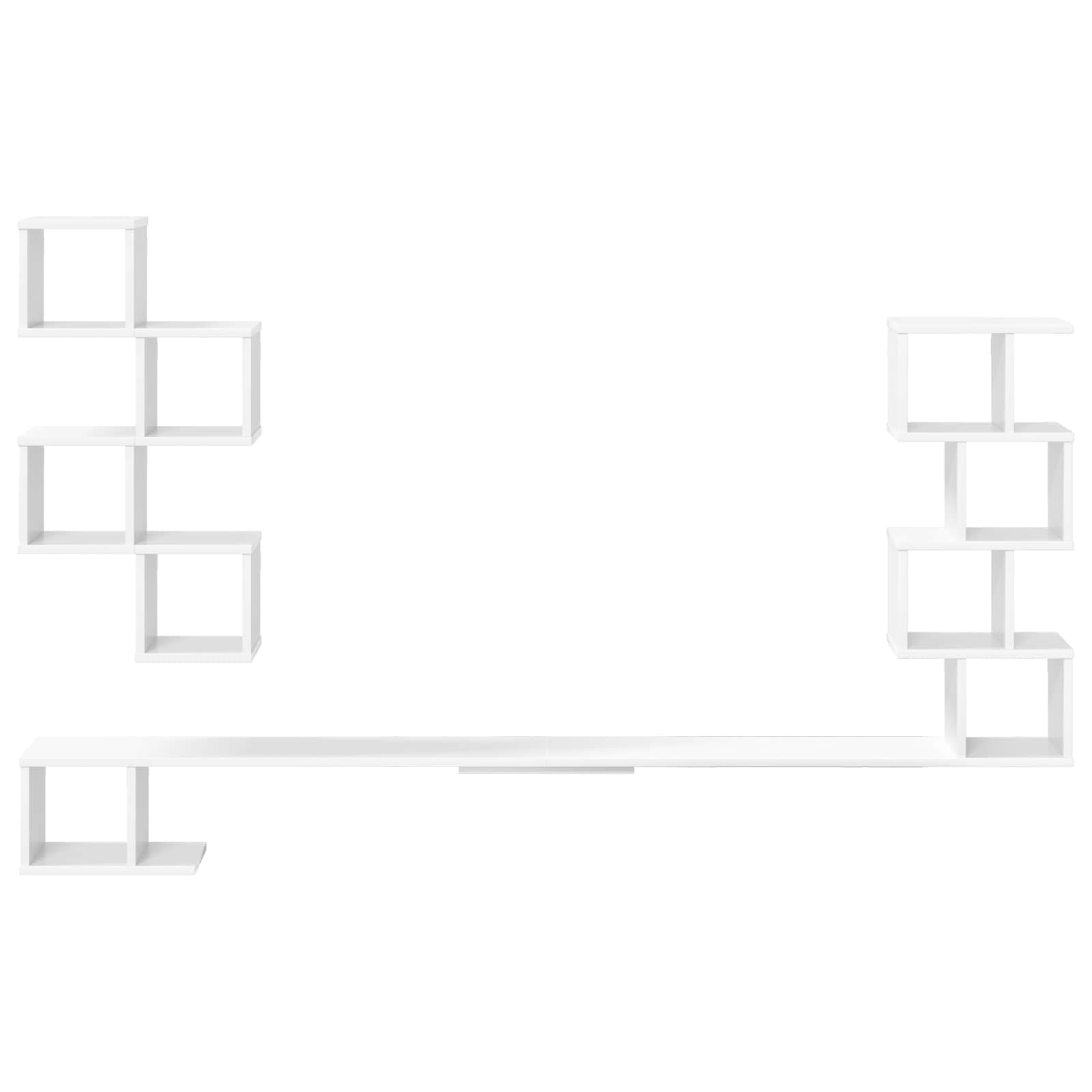 vidaXL Mensola per TV da Muro Bianco 200 x 15 x 94 cm, Soggiorno, Mobili Moderni, Mensole a Muro & Consolle, Mensola Flottante, Storage per Organizzazione Casa