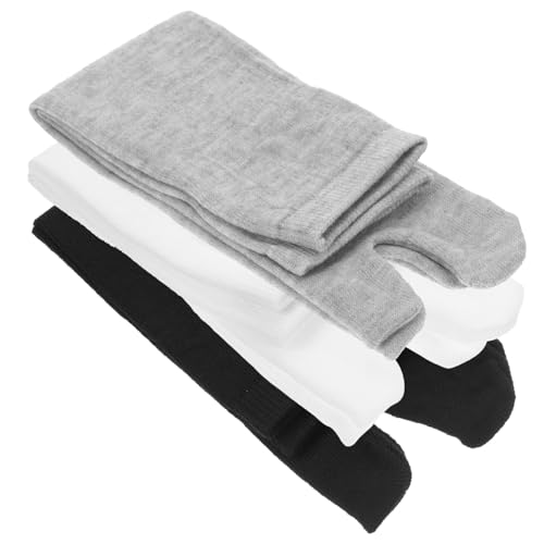 Chaussettes deux orteils mi-mollet en coton unisexes pour adulte