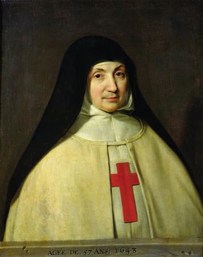 XcBAIHOUD Famoso Abstracto Cuadro Pinturas Murales Ritratto di Angelique Arnauld D'andilly di Philippe De Champaigne para la Decoración del Hogar de la Oficina 60x90cm