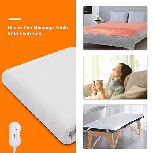 image for Giantex Standard Massage Table Warmer, Spa Table Heating Pad with Thre