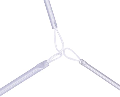 Miniatura 2 de PZRT Juego de agujas de tejer de alambre de nailon de ojo grande 3 en 1 de 3 tamaños para tejedores y crocheters