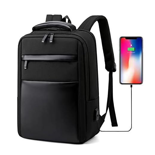 Thnkstaps Mochila Ordenador Portátil, Mochila Unisex Impermeable con Puerto USB, conector para Auriculares y Bolsillo Antirrobo para Ordenador del Negocio Trabajo Diario