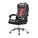 Produktbild JIEER-C Chefsessel Chefsessel aus PU-Leder, mit Massagefunktion, ergonomischer Sessel, Schwarz