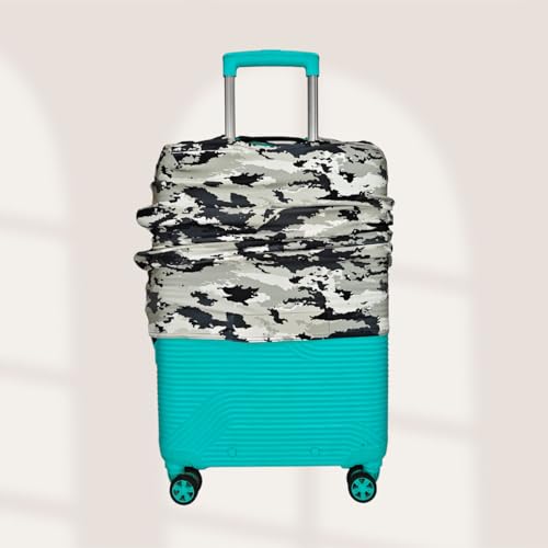 Image of Army Printed Luggage Cover for Traveling Bag & Suitcase - Stretchable & Scratchproof Trolley Protector with Velcro Lock & Lightweight Washable Material(Suitcase Not Included, Only Cover in Product)