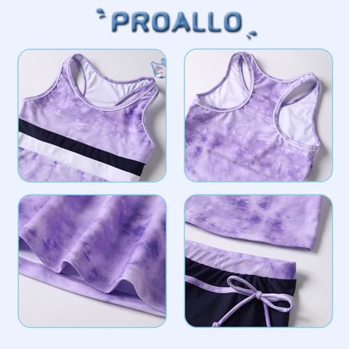 Image of Little Girls' Summer Swimwear Two Piece Boyshort Tankini Kids Swimsuit
