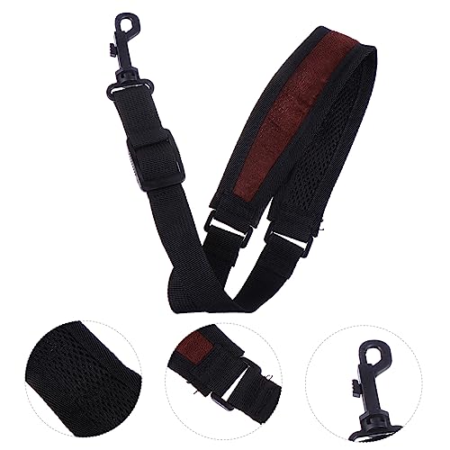NULYLU 2pcs Saxophone Strap Tenor Sax Neck Alto Sax Neck Strap Saxophone Belt with Hook Universal Sax Neck Belt Universal Sax Belt Sax Shoulder Belt Oboe Instrument Sax Strap Cloth Coffee - Thumbnail 6