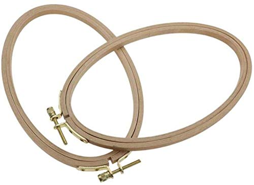 12 Pezzi Bambù in Legno Ricamo Cerchietti, Regolabile Cucito Punto Croce Cerchietti Anello Set, Telaio Artigianato Strumenti Porta Tessuto e Materiale Interno Cerchio per Motivo Lavoro - 6 inch