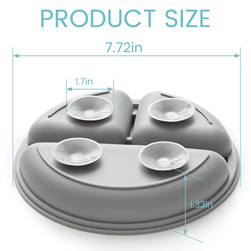 Silikong Silicone Suction Plate for Toddlers – Divided Baby Plate for Self Feeding – BLW Weaning Plate – BPA Free, Dishwasher & Microwave Safe – Baby Feeding Tray for Kids, Infants & Toddlers