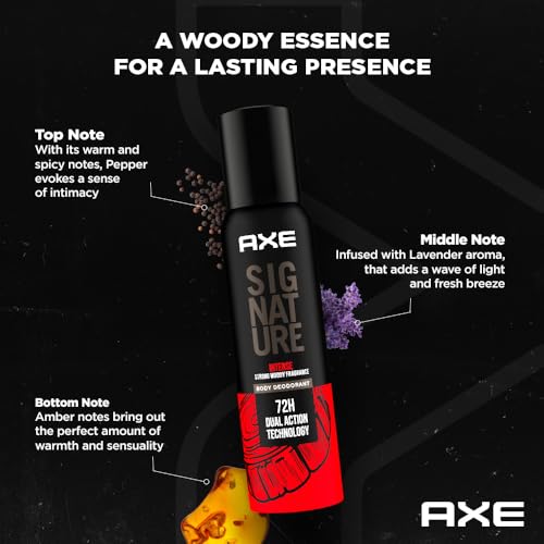 Image of Axe Signature Intense Long Lasting Deodorant No Gas Body Perfume For Men 200ml, Pack of 2