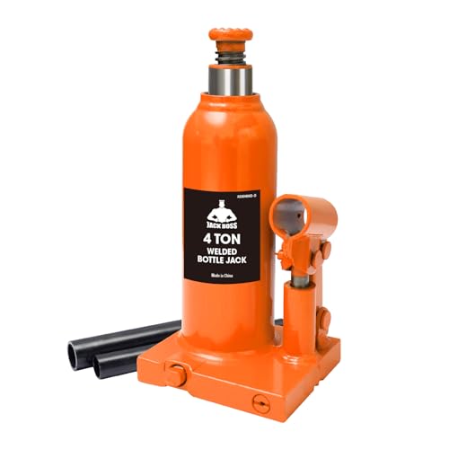 Jack Boss Bottle Jack 4 Ton (8,000 LBs) Hydraulic Car Jack, Fit for Auto Truck Repair and House Lift, Orange