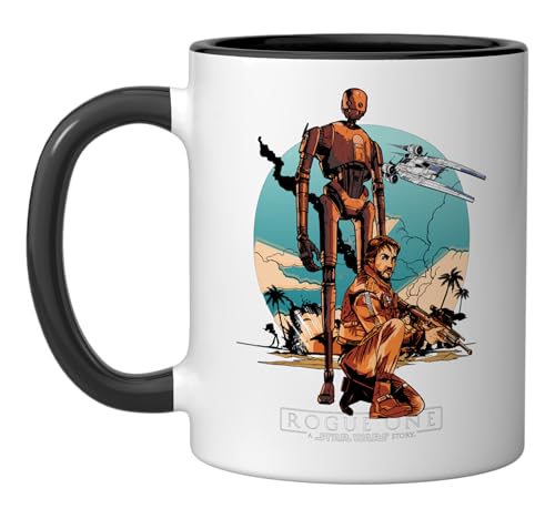 Star Wars Rogue One K-2SO Cassian Taza Cerámica 11 oz miniatura 1