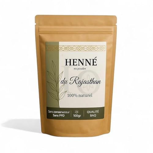 Henné en poudre du Rajasthan 100g – Lawsonia Inermis –...