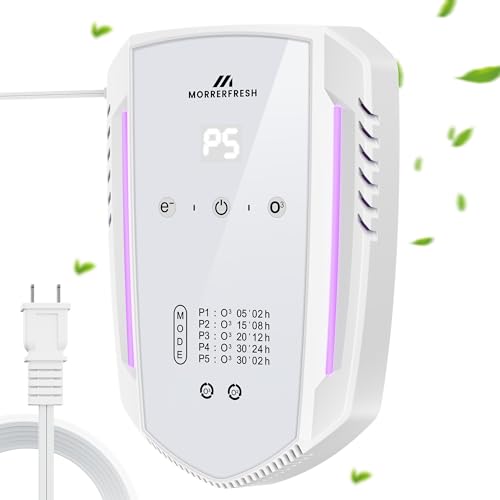 Cat Litter Deodorizer & Ozone Odor Eliminator, Pet Odor Eliminator Air Purifier for Home, Plug-in Litter Box Deodorizer for Strong Cat Urine & Poop Smell, 5 Modes for Cat Room, Kitchen, Toilet