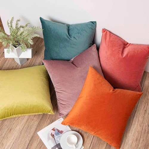 Image of JUSPURBET Velvet Pillow Covers 14x24 Set of 2 Decorative Couch Cushion Covers with Hidden Zipper Soft Throw Pillow Cases for Modern Home Decor,Emerald