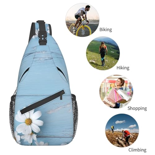 Bolso Cruzado Deportivo Negro con Diseño Floral miniatura 6