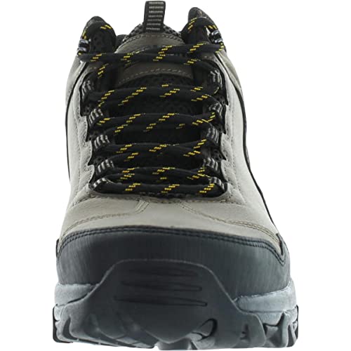 Khombu Mens Faux Leather Memory Foam Hiking Boots Brown 8 Medium (D)3