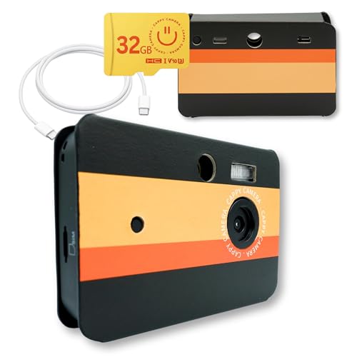 CAPPY CAMERA 20MP Retro Digital Camera - Screenless Vintage Aesthetic Digicam with Built-in Flash &...