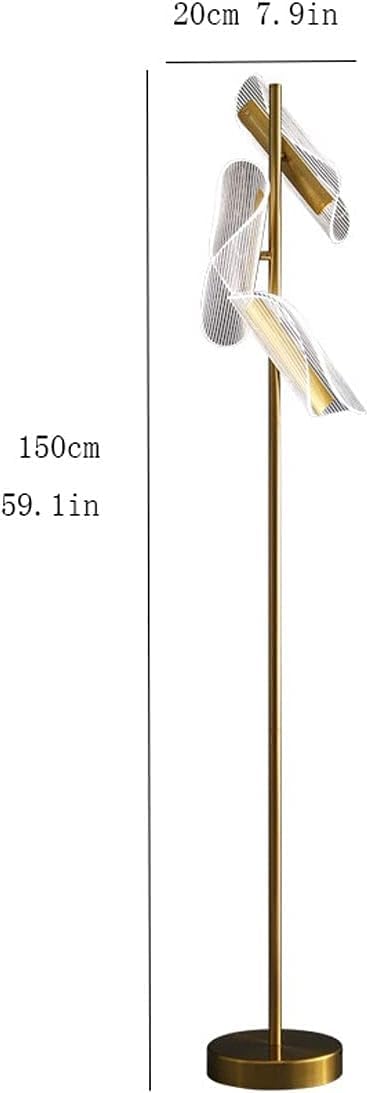 Standing Lamps Lampa Podłogowa LED Nordic Metalowa Stojąca Akrylowy Abażur Regulowana Głowica Lampy Podłogowe Do Salonu Sypialnia Podłogowa Salonu