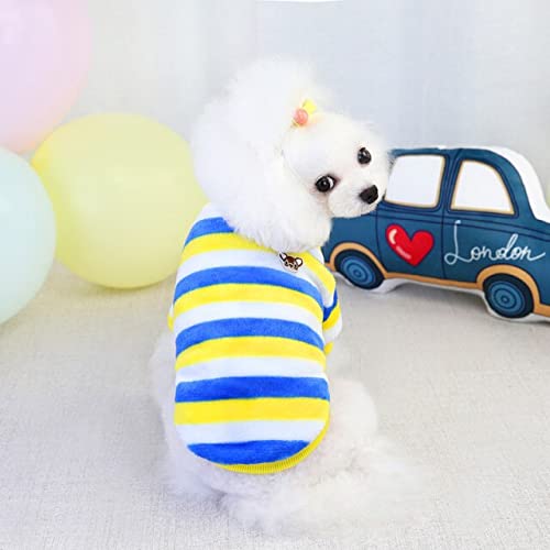 Ttndstore Fleece Dog Clothes Winter Dog Shirt Puppy Sweatshirt Clothing Warm Cat Clothes Yorkie Pomeranian Puppy Winter Clothing - Blue - M #TOP2