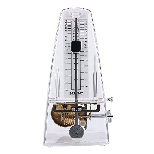 High Accuracy Mechanical Metronome For Violinist Ukulele Player, Transparent White #TOP3