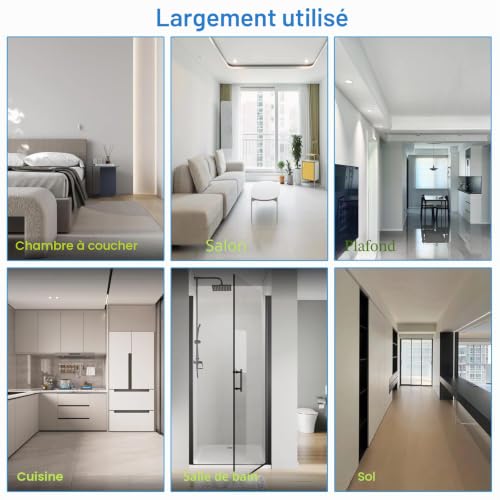 Lifuncren 3 mètres Moulage Flexible en Triangles Auto-adhésive, Adhésif Bandes de Calfeutrage en TPE pour Moulure Plafond, Moulure Adhesive Pour Bords de Murs, Sols, Carreaux, Armoires (Blanc,12x9 mm) – vue 8